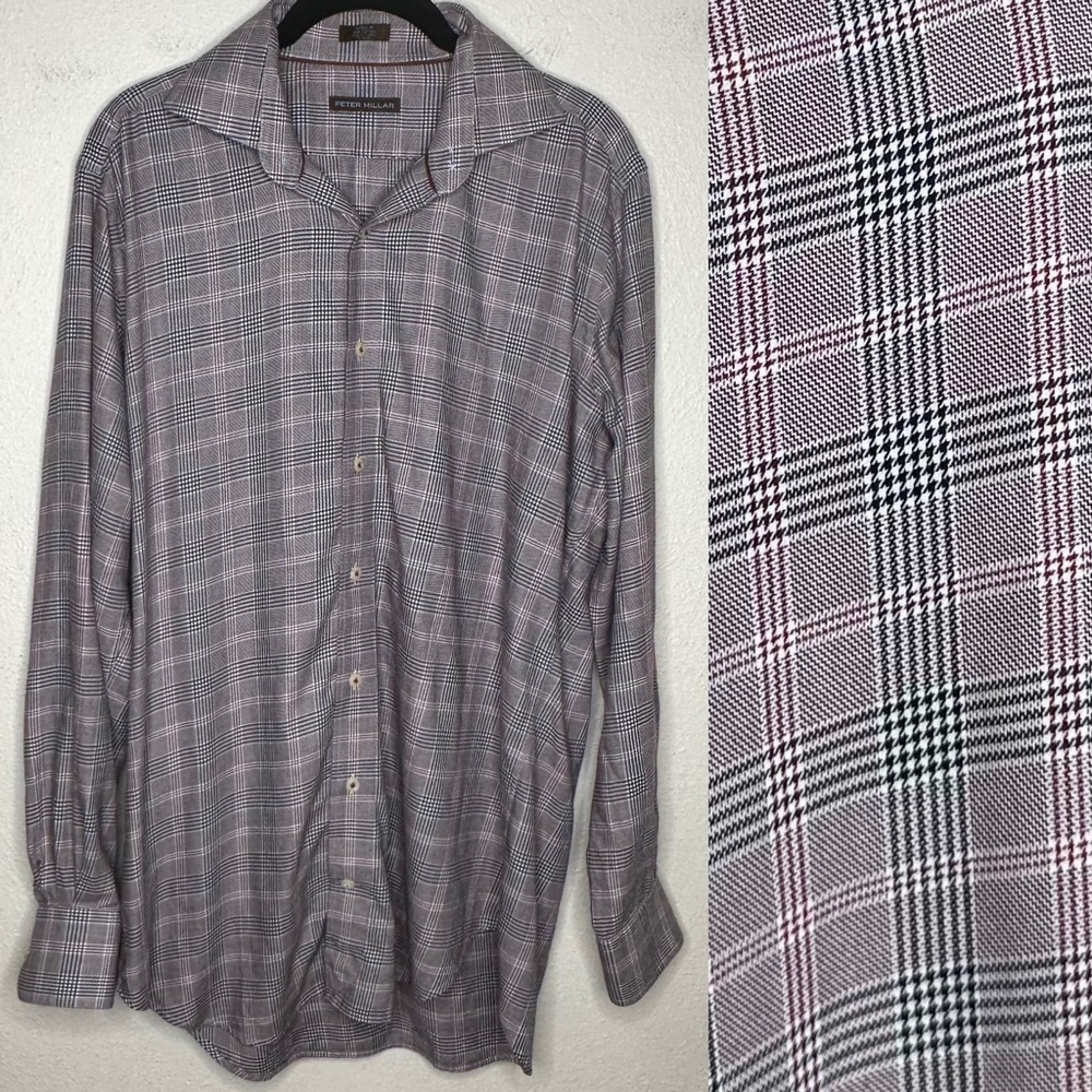Peter Millar Cotton Long Sleeve Button Down Shirt Men's Medium